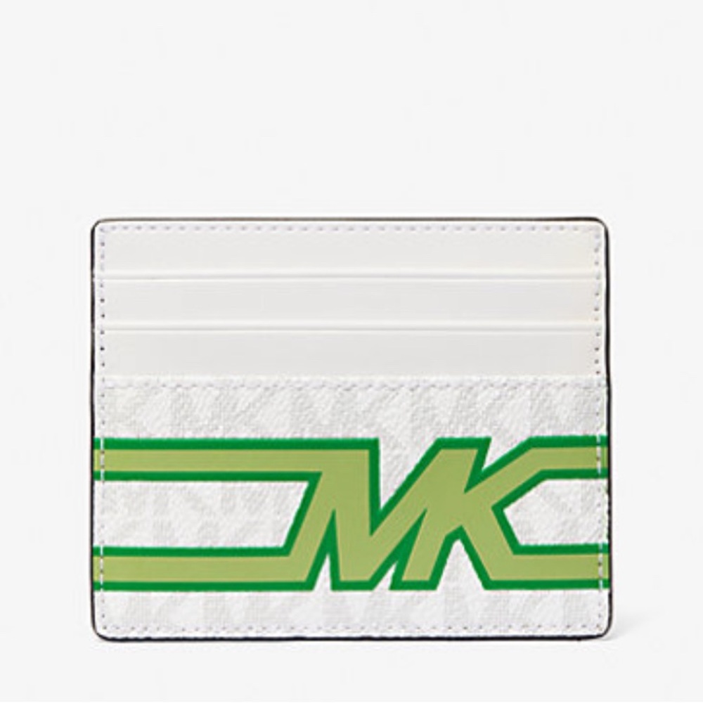Michael Kors White and yellow card holder. NWT